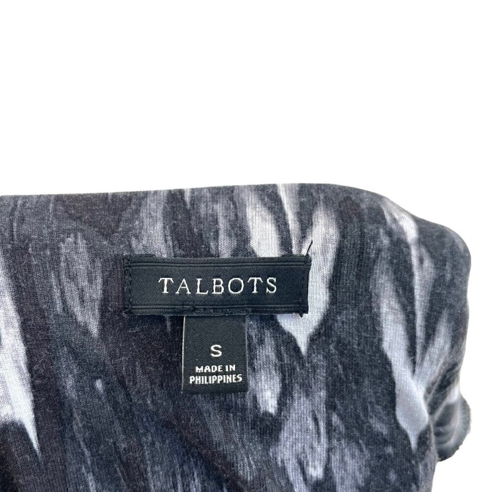 Talbots Stretch Abstract Feather Print Wrap Dress… - image 6